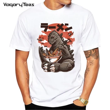 Kaiju tricou Amuzant Monstru Japonez Tricou de Moda se Răcească, Noutatea nu-i place să mănânce mâncare bună Tipărite Tricou Casual Barbati Tee