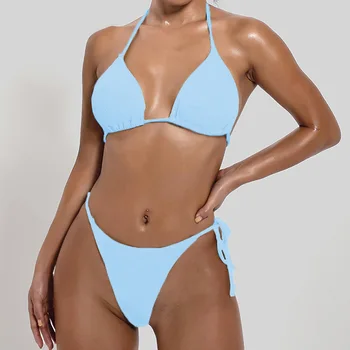 Noul Micro Bikini Set Push Up Costume De Baie Femei Pur Cu Dungi De Costume De Baie Femei Costum De Baie Brazilian Tanga Strappy Mujer Bikini Scăldător