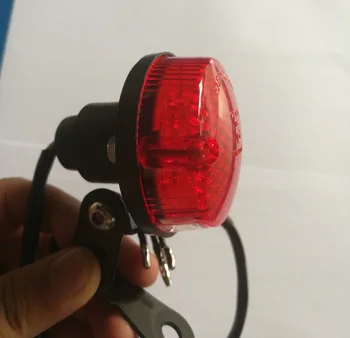 JX-LCLYL Motocicleta Quad Rotund LED-ul Rosu din Spate Coada de Frână Lumină de inmatriculare Lampa