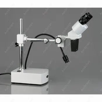 Binocular Microscop Stereo--AmScope Consumabile 10X Binocular Microscop Stereo pe Braț Boom-ul Sta + LED Goose-Neck Lumina