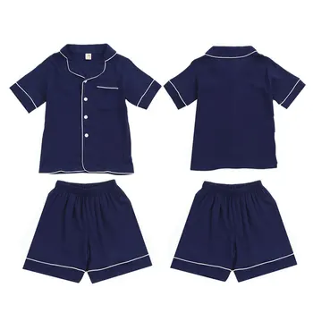 Copii Vara de Îmbrăcăminte Seturi de Pijamale Bluze pantaloni Scurți 2 buc Lenjerie de pat din Bumbac Baieti Fete Pijamale Moi Moda Unisex Haine Copii
