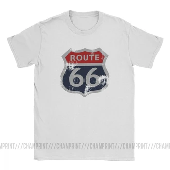 Route 66 Road Mama Mea Versiune T-Shirt pentru Barbati Haioase din Bumbac Teuri O de Gât Tricou Maneca Scurta Marime Mare Topuri