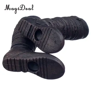 MagiDeal Negru 1/6 Scară Plastic Cizme Lungi de Pantofi pentru 12 Inch Cifră de sex Masculin Corpul Petrecere în aer liber, Acc
