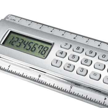KICUTE Multifunctional 20cm Ultra-subțire Conducător Cu CalculatorMeasuring Școală Instrument de Birou pentru prelucrarea Lemnului