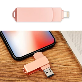 Supersonic 3 în 1 de Metal USB Flash Drive USB 3.0 256GB 128GB 64GB 32GB Pen Drive OTG Micro USB lightning pentru iphone 7/7 Plus/8/X