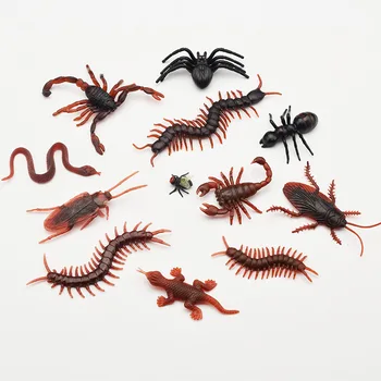 100BUC Glumă Amuzant Truc Glumă Jucarii Speciale Model de Realiste de Simulare Fals Cauciuc Gândac Scorpion Gecko Șarpe RoachesDIY Jucărie