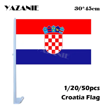 YAZANIE 30*45cm 1/20/50pcs Croația Fereastră Mașină de Steaguri si Bannere Acoperit în aer liber Poliester Print Steag Țările Lumii Steaguri Personalizate
