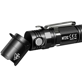 2020 INCARCATOR MT21C cu Port USB Reîncărcabilă 18650 Baterie 90Degree Reglabil Lanterna LED-uri în aer liber Lanterna EDC TRANSPORT GRATUIT