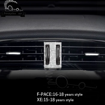 Diamant stil Aliaj autocolant de interior benzi tapiterie pentru Jaguar F-PACE XE aer condiționat tuyere ajustare scripete decor