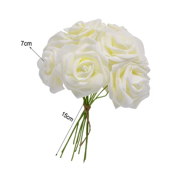 24buc 7cm Spuma PE Rose Flori de Nunta de Decorare Flori de Ziua Îndrăgostiților Buchet de Ambalare Materialele de BRICOLAJ Ddecoration