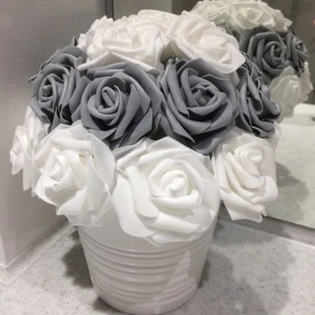 24buc 7cm Spuma PE Rose Flori de Nunta de Decorare Flori de Ziua Îndrăgostiților Buchet de Ambalare Materialele de BRICOLAJ Ddecoration