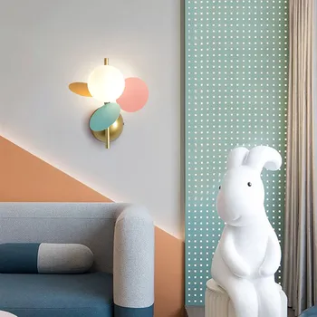Designer de creatie Parlor Dormitorul copilului Noptiera Cafenea Decor Lumini de Perete Nordic Stil Multicolor Art Copac Tranșee de Perete Iluminat