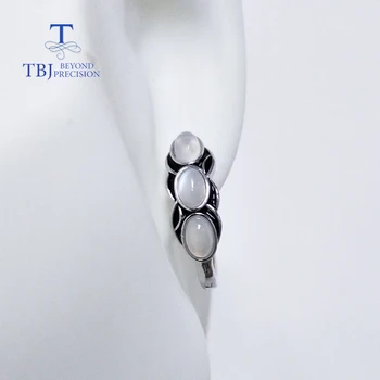 TBJ, stil vintage cercei cu alb natural piatra pietre semipretioase cercei din argint 925 design pentru femei uzura de zi cu zi cadou