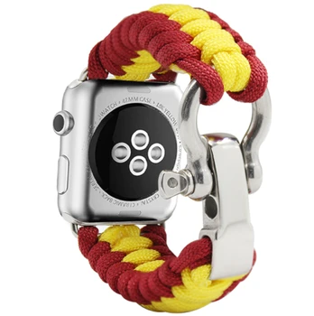 Brățară din cordonul ombilical pentru Apple Watch din Spania aproape inoxidabil de securitate 42-44mm Serie 6 / 5 / 4 / 3 / 2 / 1 / SE / Nike +