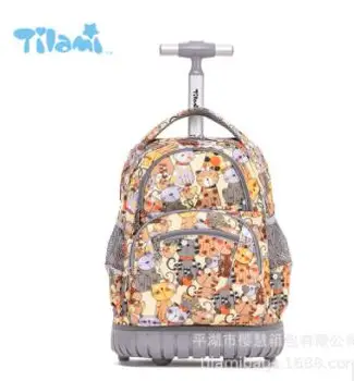 Scoala de Rulare Rucsaci saci de 16 Inch pentru Copii cu roți Rucsaci pentru adolescenti sac de cărucior de bagaje Roți rucsaci geanta pentru scoala