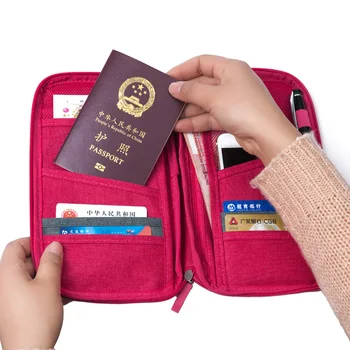 Femei Organizator De Călătorie Pașaportul Titularului Pachet Carte De Credit, Carte De Titularul Portofel Document Pachetului De Moda Multi Buzunare Card Pack