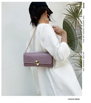 Femei nou unul-umăr geanta sub brat lanț pătrat mic sac retro personalitate trend