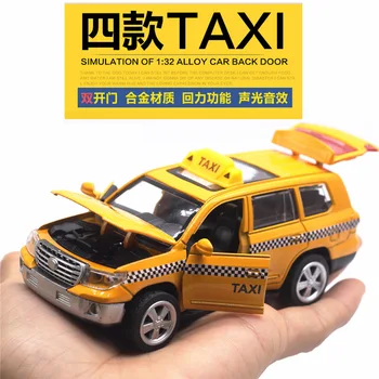 Nou 1:32 aliaj trage înapoi de taxi simulare jucărie înapoi la afaceri de taxi masina model colectia pentru copii jucarii