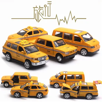 Nou 1:32 aliaj trage înapoi de taxi simulare jucărie înapoi la afaceri de taxi masina model colectia pentru copii jucarii