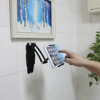 AZiMIYO Metal tablet stand bucătărie Desktop ipad Suport de telefon pentru Folosit în bucătărie agățat de perete baie leneș suport