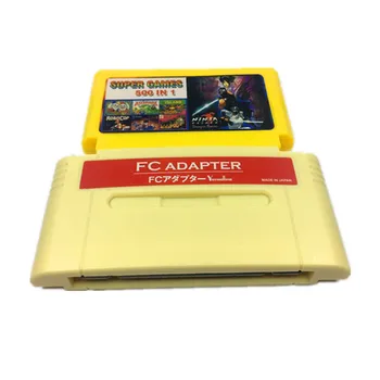 Pentru F-C Adaptor pentru SNES sau Japoneză 16bit consola, juca 60Pins 8-bit Joc de Cartuș pe 16-bit Consolewhit 500 în 1 joc coș