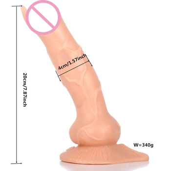 PVC Realist Cainelui Penis Dildo Masturbare 20cm Animal Penis Vagin Pussy G-Spot Analsex Masturbari Jucarii Sexuale pentru Femei Lesbiene Gay