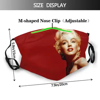 Marilyn Monroe Într-O Rochie Roșie Femei Mască De Față Anti Ceata Praf Masca Cu Filtre Capacul De Protecție Respiratorie Gura Mufla