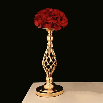 40cm Flori Suport Lumanare Fier de Artă Sfeșnic Candelabre Vaza birou de Petrecere 1 buc clasice de Nunta Drum Duce suport lumanare Ornament