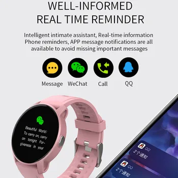 2021 W9 Ceas Inteligent Femeile Modul Sport Timp De Somn Monitor De Ritm Cardiac Monitor Touch Screen Full Smartwatch Bărbați