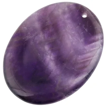 SUNYIK 1Lot (5Pc) Naturale Violet Cristal Degetul mare vă faceți Griji Piatra Top Forate Oval Palma Pandantiv Piatra Anxietate de Vindecare Reiki
