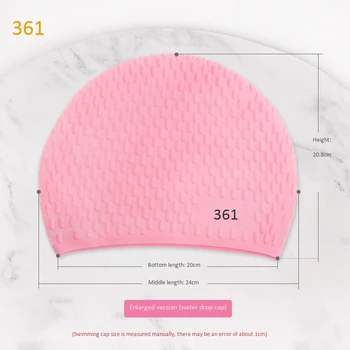 361 Capac De Înot Pentru Parul Lung La Femei Latex Antifoane Pălării Pentru Piscina Mens Culoare Pură Capac De Înot De Înot Pentru Adulți Pălării Pentru Adolescenti