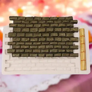 Coaja Zid de Cărămidă Tort Mucegai Mucegai Silicon pentru Copt Fondante Mucegai DIY Decorare Tort Instrument de Tort de Frontieră Matrite de Zahăr Ambarcațiunile de Mucegai