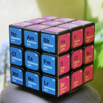 Profesionale Cub 3x3x3 5.6 CM Viteza De Cub Magic Element Chimic în Tabelul Periodic a 3-comanda Cub de Învățare Formula Educație Jucărie