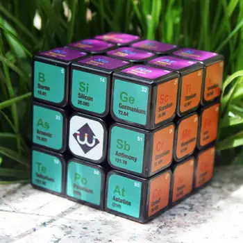 Profesionale Cub 3x3x3 5.6 CM Viteza De Cub Magic Element Chimic în Tabelul Periodic a 3-comanda Cub de Învățare Formula Educație Jucărie