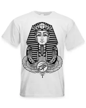 Bărbați Laster 2019 Simplu Stil Egiptean, cu Aripi Ankh, Simbol pentru Bărbați T-Shirt - Egipt Pagandesign La Tricou