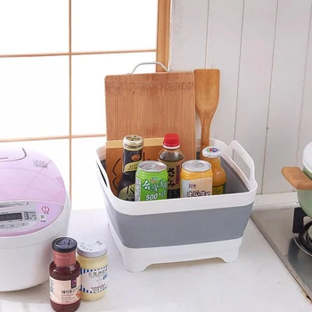 Bucătărie acasă de Depozitare Coș de spălare de Legume Fructe coș Pliabil Creativ Portabil Baie Instrumente de Curățare în aer liber Accesorii