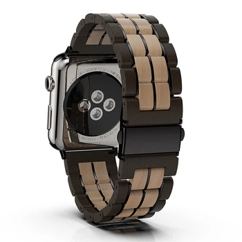 BOBO PASĂRE Brand de Top din Lemn de Bandă pentru Apple Watch Ultra-subtire 4mm din Otel Inoxidabil Curea de Ceas din Lemn