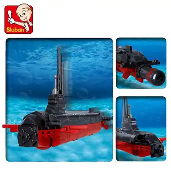 193Pcs Militar Nuclear Submarin Armata Marina Rachete Balistice Atomice SSBN Cifre Model de Jucării Educative pentru Copii