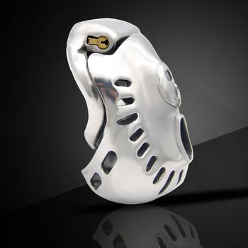 CAST PASĂRE 2020 cel mai Nou Design din Oțel Inoxidabil de sex Masculin Complet de Reținere Castron Dispozitiv de Castitate Jucarii Sexuale Penis Cusca pentru Penis Inel ARMURA 01
