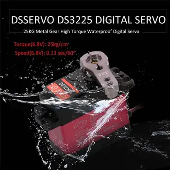 DSSERVO DS3225 25KG 180 de Grade Metal Gear Cuplu Mare Impermeabil Digital Servo Pentru RC Avion Robot Auto Piese de Schimb, Accesorii