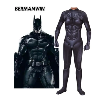 Filmul The Dark Knight Rises Bruce Wayne Cosplay Costum Super-Erou Din Gotham Zentai Bodysuit Petrecere De Halloween Costume