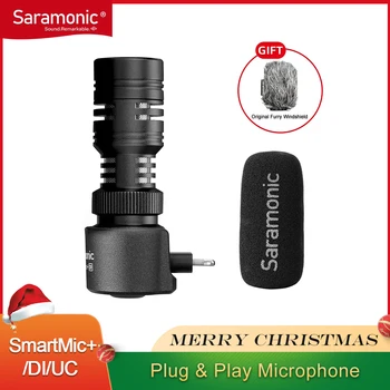 Saramonic SmartMic+/Di/UC TRRS Microfon Direcțional cu Spuma de Parbriz pentru IOS iPhone x 8 7 7 plus Smartphone-uri Android
