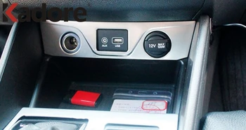 Pentru Hyundai Tucson-2017 2018 din Oțel Inoxidabil Interior Auto Bricheta USB Port Trim Paiete Acoperire Autocolant Accesorii