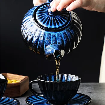 KINGLANG stil european ceramica ceainic set ceai set set de cafea cu flori set de ceai kung fu set de ceai de înaltă temperatură rezistența la