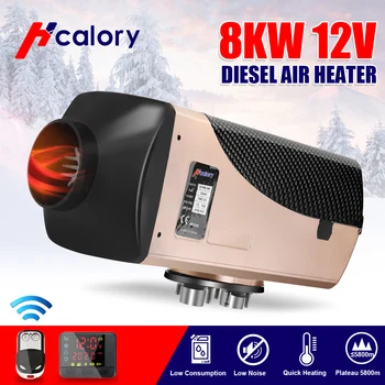 (Varianta simpla) HCalory 12V 8KW Masina Diesel de Parcare de Aer de Încălzire de Încălzire Auto LCD de Control de la Distanță Monitor Switch Camioane Remorcă Autobuz