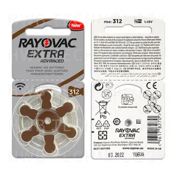 30x 5(card) Rayovac Extra Performanță auditiv Baterii 312/A312/PR41. Aparat Auditiv Cu Baterii A312 Transport Gratuit!