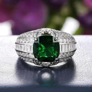 Huitan de Lux de Înaltă calitate Verde CZ Femei Inele de Nunta Vintage Aniversarea Inel Grațioasă Doamnă Bijuterii Cadou Romantic Nou
