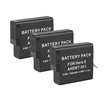 Baterie 1250mah pentru GoPro Hero 7 6 5 Go Pro Hero5 Hero6 Hero7 Balck AHDBT 501 AHDBT-501 Camera Baterii Încărcător
