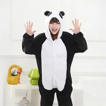 Panda kigurumi Scutec pentru Adulti Adolescenti Femei Pijama, Pijamale Haioase Flanel Moale Cald Sleepwear General Onepiece Salopeta