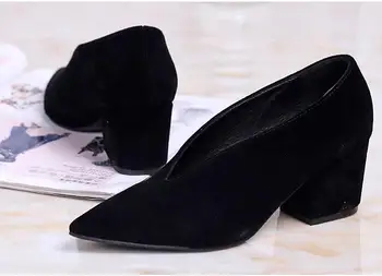 XGRAVITY Primavara Toamna Nunta Mireasa Sexy Degetul Ascutit Pantofi Rochie Adânc V Design Femeie Încălțăminte Indesata Doamna Pene de Pantofi Cald